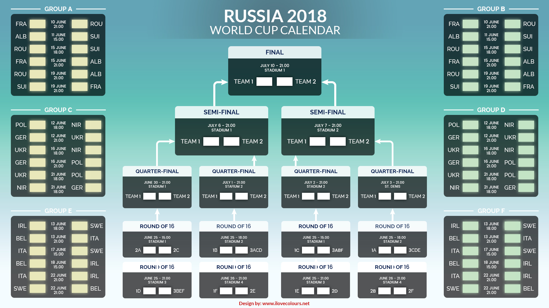 World Cup Calendar Russia 2018 - Fifa - download
