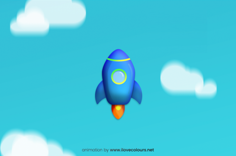 Rocket after effects animation mockup template